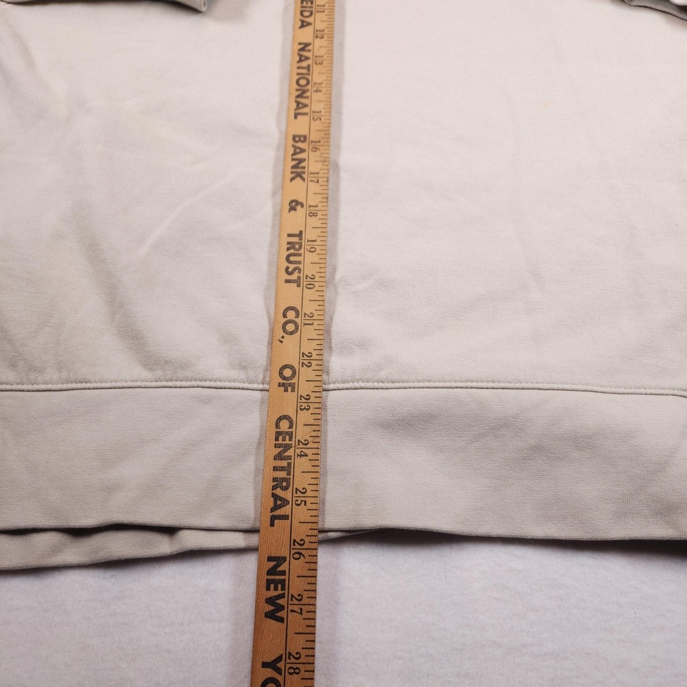Cabelas Fleece Pullover Sweatshirt Mens Large Beige Crew Neck Outdoor - Picture 8 of 9